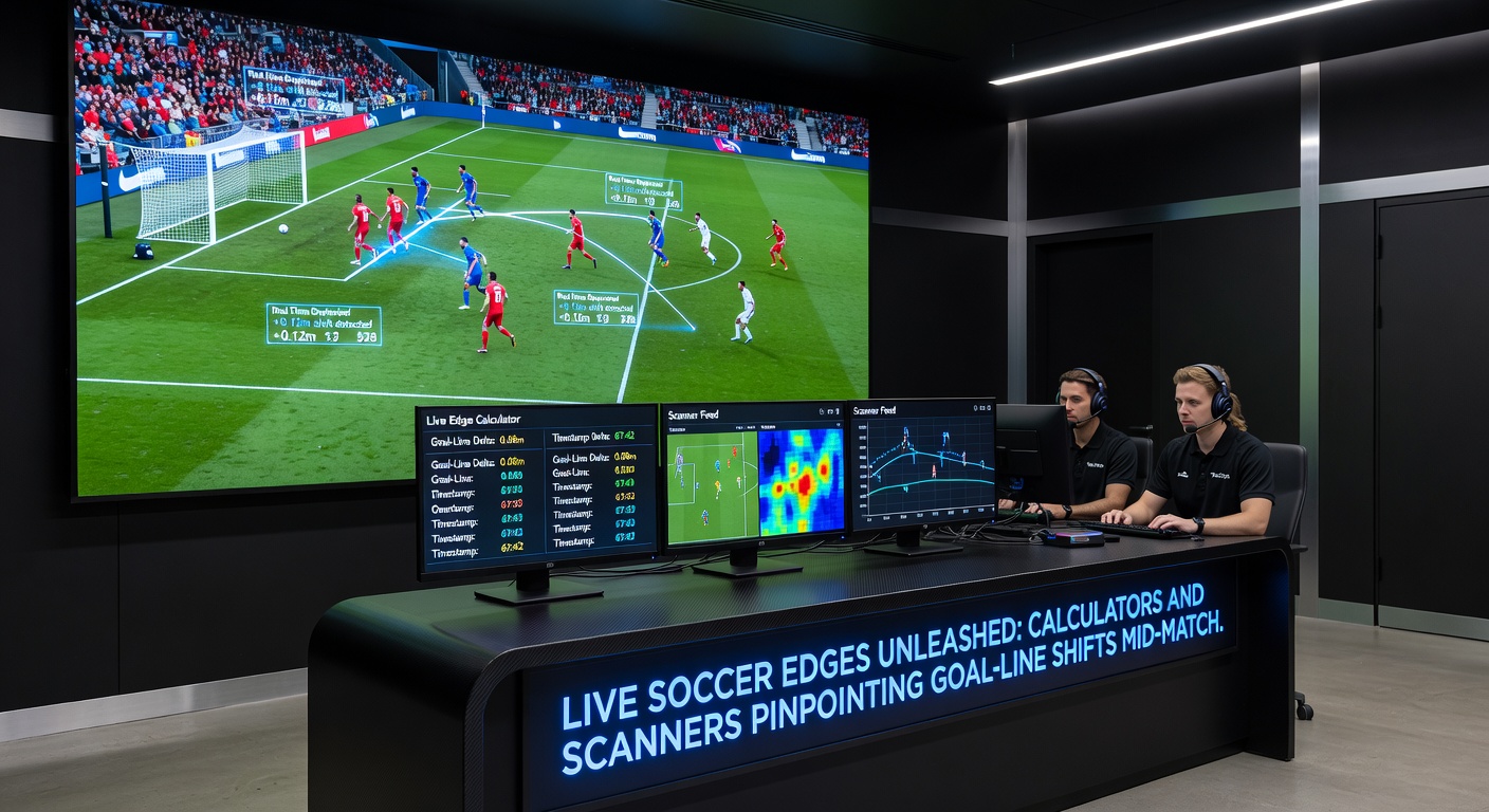 Close-up of a betting scanner interface during a live Premier League game, displaying goal-line odds comparisons across sportsbooks with highlighted value bets and probability calculators