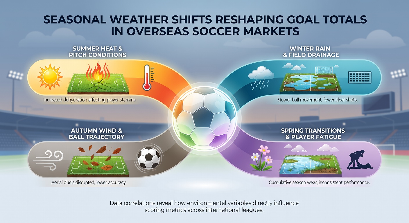 Detailed chart displaying seasonal goal average fluctuations tied to weather data